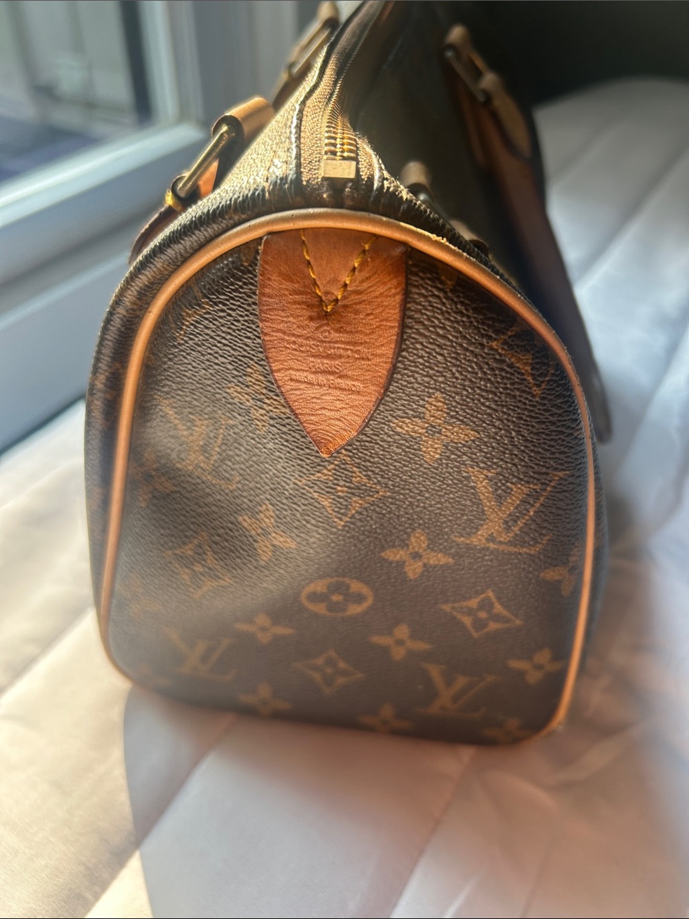 Louis Vuitton Monogram Canvas Satchel in Brown with Vachetta Trim - Picture 4 of 5